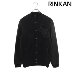 クロムハーツ JKT GRP NOT BOMBER CHワッペンレザー切り替えスタジャン