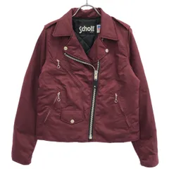 Schott ショット ナイロン ダブルライダースジャケット 3162018 レッド XSのサムネイル