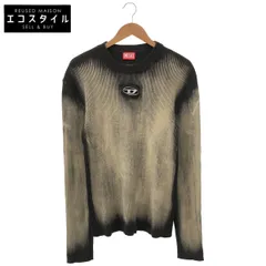 DIESEL　ディーゼル　ベージュ×グレー K-DARIN オーバルD リブトップス　XLのサムネイル