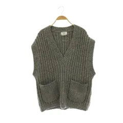 プルミエ アロンディスモン 1er Arrondissement 24AW ニットベスト プルオーバー Vネック ラメ アルパカ混 グレー /CX ■OSのサムネイル