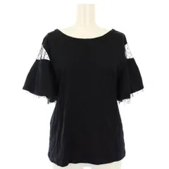ラブレス LOVELESS Tシャツ カットソー 半袖 レース 切替 34 ブラック 62P41-144-09 /TKのサムネイル