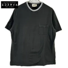 HERMES　エルメス　ブラック 鹿の子 H刺繍 Tシャツ　XLのサムネイル
