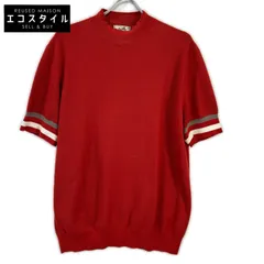 HERMES　エルメス　レッド コットン モックネック Tシャツ　XLのサムネイル