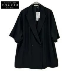 ICB　アイシービー　26SS ブラック FluidBackSatin ハーフスリーブジャケット　46のサムネイル