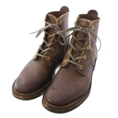 바스코 Vasco 메이커스 MAKERS 쇼트 부츠 레이스 업 가죽 6.5 차 브라운 /TK 45 ●D