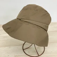 美品 mila schon/ミラショーン ハット/帽子 56cm ポリエステル100% はっ水/水はじき ブラウン/カーキ系 レディース[OQ03790]のサムネイル