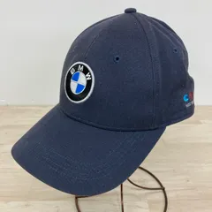 美品 BMW/ビーエムダブリュー キャップ/帽子 ネイビー 紺色 ロゴ刺繍 サイド刺繍 フィリピン製[OQ03804]のサムネイル