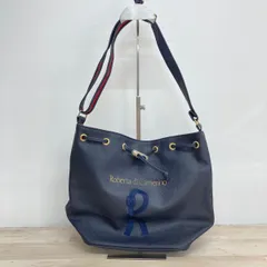 美品 Roberta di Camerino ショルダーバッグ ネイビー 紺 ロゴ刺繍 Rチャーム/肩掛けカバン レディース ロベルタディカメリーノ[OA05180]のサムネイル