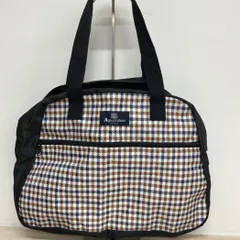 美品 Aquascutum/アクアスキュータム トートバッグ/ハンドバッグ チェック柄 ブラウン×ネイビー×ホワイト[OA05182]のサムネイル
