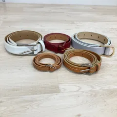 現状品 まとめて約5点セット LANCEL/ランセル レディース ベルト ホワイト/ブラウン/ボルドー/ライトグレー 雑貨 小物[OK04399]のサムネイル
