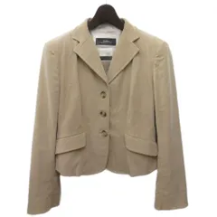 マックスマーラ ウィークエンドライン MAX MARA WEEKEND LINE コーデュロイテーラードジャケット ブレザー シングル 3B 短丈 クロップド 36 ベージュのサムネイル