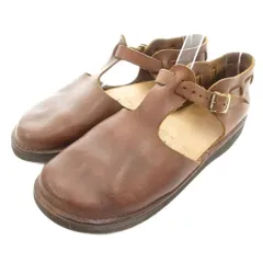 オーロラシューズ AURORA SHOES レザーサンダル シューズ 6 茶 ブラウン ラウンドトゥ バックル /TQ ■IBO100のサムネイル