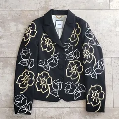 モスキーノ ☆ フラワーデザイン 刺繍 ウール ジャケット 38 イタリア製 ブラック 黒 Moschinoのサムネイル
