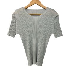 極美品 希少Lサイズ】PLEATS PLEASE ハイネック半袖カットソー 灰