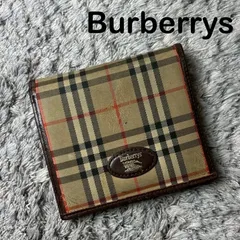 Burberrys バーバリーズ ノバチェック がま口 二つ折り財布 ベージュ ブラウンのサムネイル