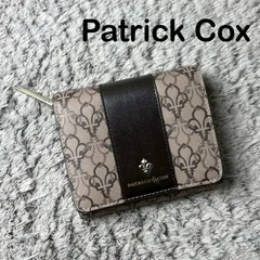 PATRICK COX パトリックコックス 二つ折り財布 モノグラム 百合の紋章 PVC ブラウンのサムネイル