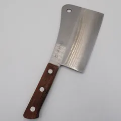 正広作 ローズ チョッパー 日本鋼 中華包丁 全長33cm 刃長18.5cm 重量740.5g 木製ハンドル 包丁 キッチン用品#16606のサムネイル