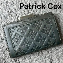 PATRICK COX パトリックコックス 二つ折り財布 ユリの紋章 レザー グレーのサムネイル