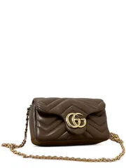 GUCCI GGマーモント レザー ミニバッグ 送料無料のサムネイル