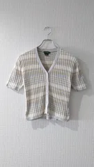 90-00’s J.CREW Silk and cotton short-sleeve knit cardigan Women's:Sのサムネイル