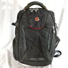 【訳あり】SWISSGEAR スイスギア リュック 黒 ビジネス バックパック A4 PC 多機能 頑丈 ショルダー破損 リペア用 ジャンク メンズ 通勤 通学 鞄