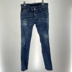 【中古】DSQUARED2 デニムパンツ サイズW36 青 SINCE 1964 ダメージ/ペンキ加工[91]のサムネイル