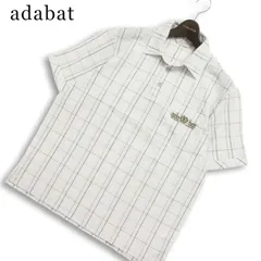 adabat アダバット ゴルフ 春夏★ 半袖 ロゴ刺繍 鹿の子 チェック ポロシャツ 日本製 Sz.M メンズのサムネイル