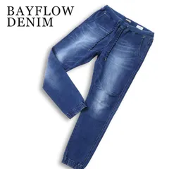 BAYFLOW DENIM ベイフロー 通年★ ストレッチ ウォッシュ加工 スリム デニム ジョガー パンツ ジーンズ Sz.3 メンズのサムネイル