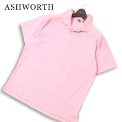 ASHWORTH アシュワース ゴルフ 春夏★ 半袖 ロゴ刺繍 ポロシャツ Sz.O メンズ ピンク 大きいサイズのサムネイル