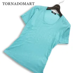 TORNADOMART トルネードマート 春夏★ 半袖 Uネック ストレッチ スリム Tシャツ カットソー Sz.S～M位 メンズ 日本製のサムネイル