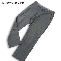 NEWYORKER ニューヨーカー 通年★ テーパード トラウザー スラックス パンツ Sz.79 メンズ 灰 グレーのサムネイル