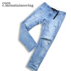 coen c.mountaineering コーエン USED加工★ デニム ストレッチ  クライミング パンツ ジーンズ Sz.L メンズのサムネイル