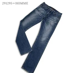 291295＝HOMME ニーキューイチニーキューゴーオム BIG STAR 通年★ USED加工 スリム デニム パンツ ジーンズ Sz.33 メンズのサムネイル