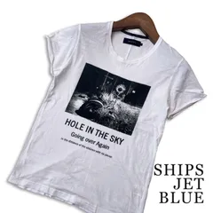 SHIPS JET BLUE シップス 春夏★ 半袖 フォトプリント Tシャツ カットソー Sz.S メンズ 白のサムネイル