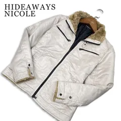 HIDEAWAYS NICOLE ハイダウェイ ニコル 秋冬★ フェイク スウェード 裏ボア 中綿 スタンドカラー ブルゾン Sz.48 メンズのサムネイル