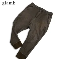 glamb グラム 通年★ USED加工 ストレッチ 立体裁断 切替 サルエル ジョガー パンツ Sz.L メンズのサムネイル