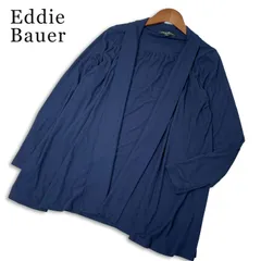 Eddie Bauer エディーバウアー 通年★ レーヨン ドレープ ガウン カーディガン Sz.PS レディース 紺 ネイビーのサムネイル
