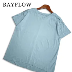 【新品 24SS】 BAYFLOW ベイフロー 春夏★ 半袖 Vネック シルケット Tシャツ カットソー Sz.1 レディース 未使用のサムネイル