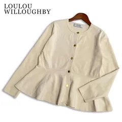 LOULOU WILLOUGHBY ルルウィルビー 通年★ ストレッチ ペプラム ニット カーディガン Sz.2 レディースのサムネイル