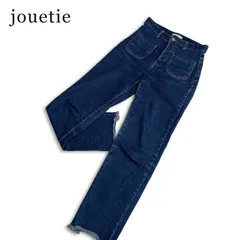 jouetie ジュエティ 通年 USED加工★ ストレッチ カットオフ ストレート デニム パンツ ジーンズ Sz.S レディースのサムネイル