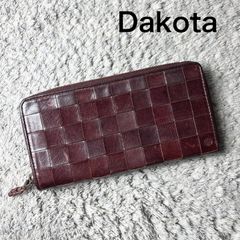 Dakota ダコタ 長財布 テッセレ メッシュレザー ラウンドファスナー ボルドーのサムネイル