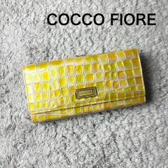 COCCO FIORE コッコフィオーレ 長財布 がま口 フラップ エナメル イエロー ゴールド 金運のサムネイル