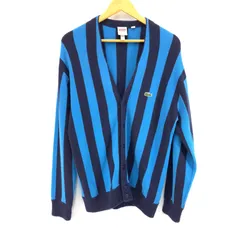 Supreme LACOSTE Stripe Cardigan シュプリーム ラコステ コラボ カーディガン ストライプ M ブルー ネイビー メンズ _201のサムネイル