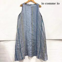 イオコムイオ Sensounico センソユニコ ストライプ ノースリーブ ロング ワンピース 麻 リネン100% Aライン レディース 38 ISItems【USED】【古着】【中古】50163897のサムネイル