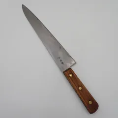 南常 牛刀 包丁 全長41cm 刃長28cm 重量221g 木製ハンドル キッチン用品#16653のサムネイル