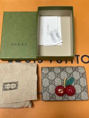 最終値下げ】GUCCIチェリーミニウォレット二つ折り財布GGスプリーム