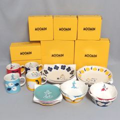 新品未使用】MOOMIN 厶ーミン プレート4枚 ＆ サラダボウル4個 セット