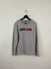 リーバイス オレンジタブ バックロゴ グレー ロングスリーブ M <248>のサムネイル