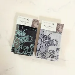 新品 手ぬぐい風タオル ２種セット 風神雷神柄 日本 JAPAN お土産 旅行 海外のサムネイル
