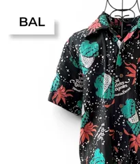 BAL パイナップル柄アロハシャツ ブラック メンズ サイズ M 日本製のサムネイル